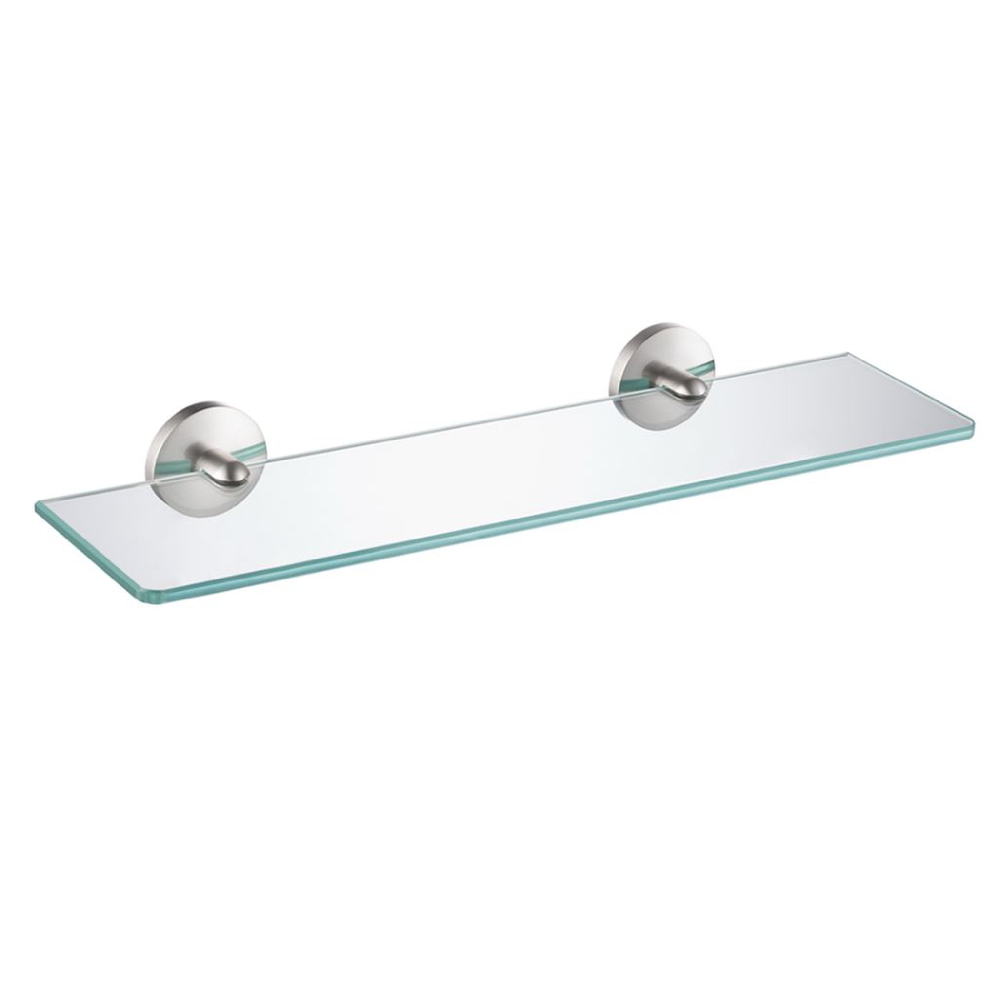 Blossom, Blossom 500 Series 20" x 3" Brushed Nickel Brass Glass Shelf