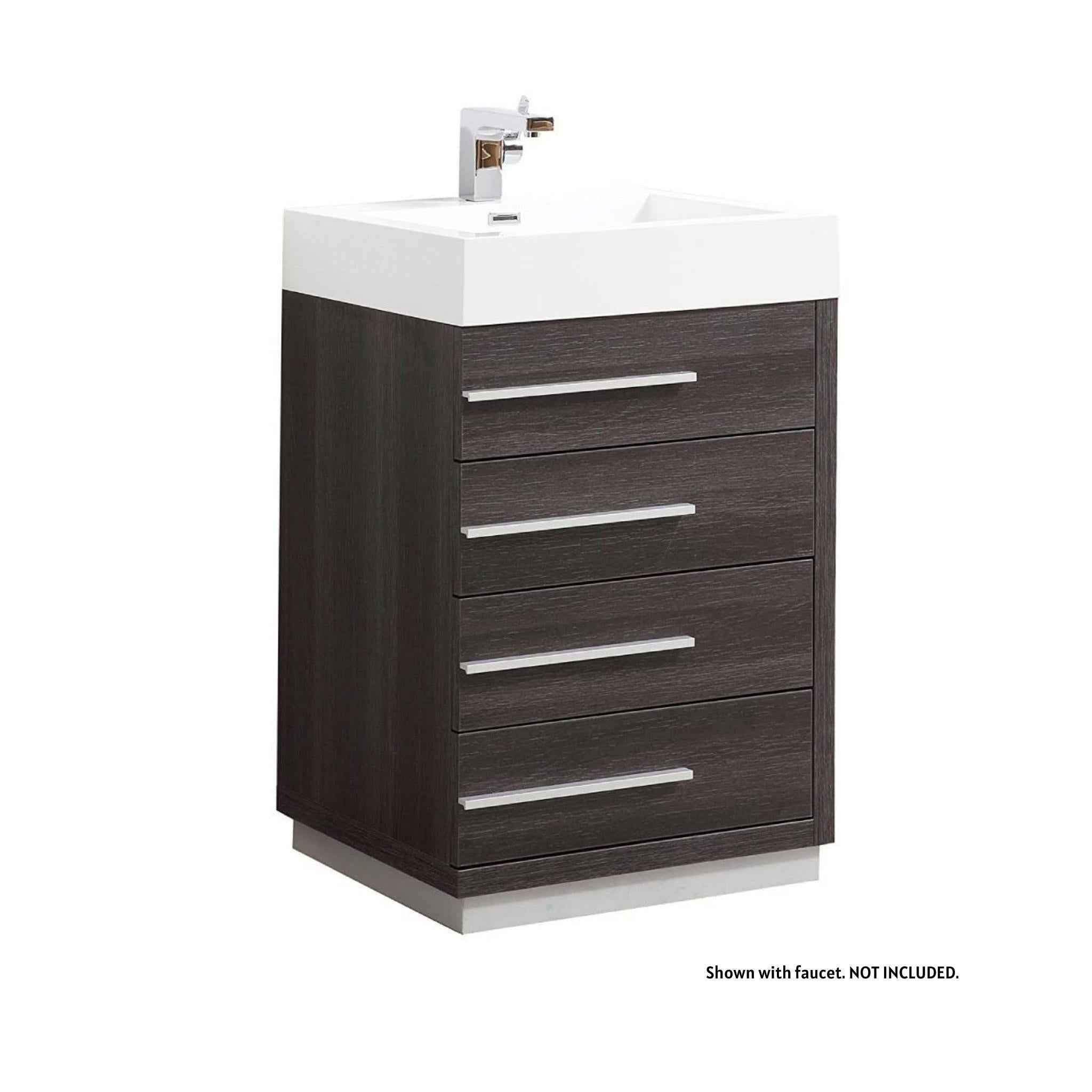 Blossom, Blossom Barcelona 30" 4-Drawer Dark Oak Freestanding Vanity Base