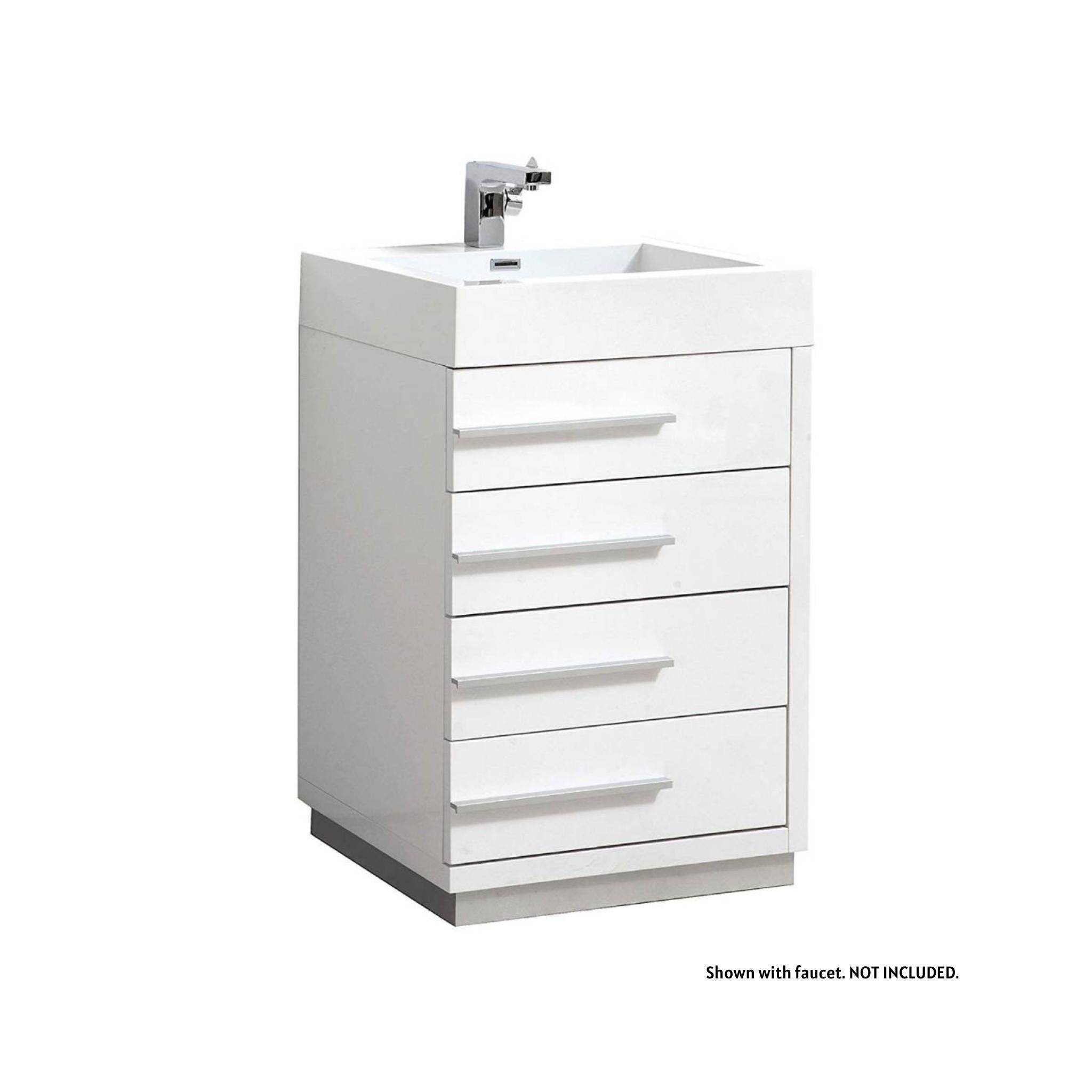 Blossom, Blossom Barcelona 30" 4-Drawer White Freestanding Vanity Base