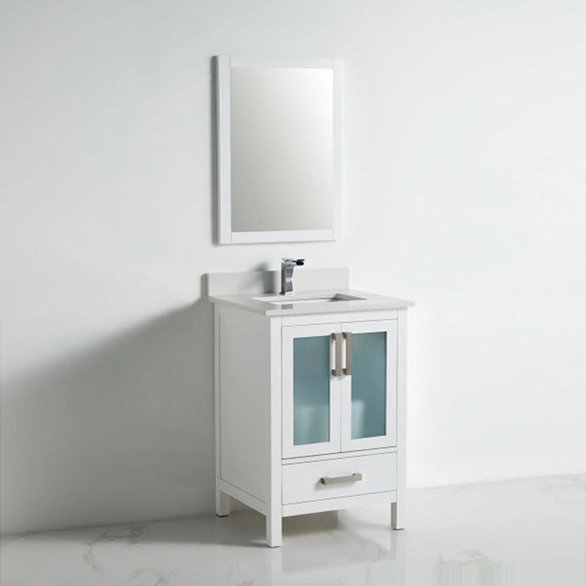 US Bath Store, BNK BCB1324 Berlin Vanity Only Two-Door One Drawer Soft Close