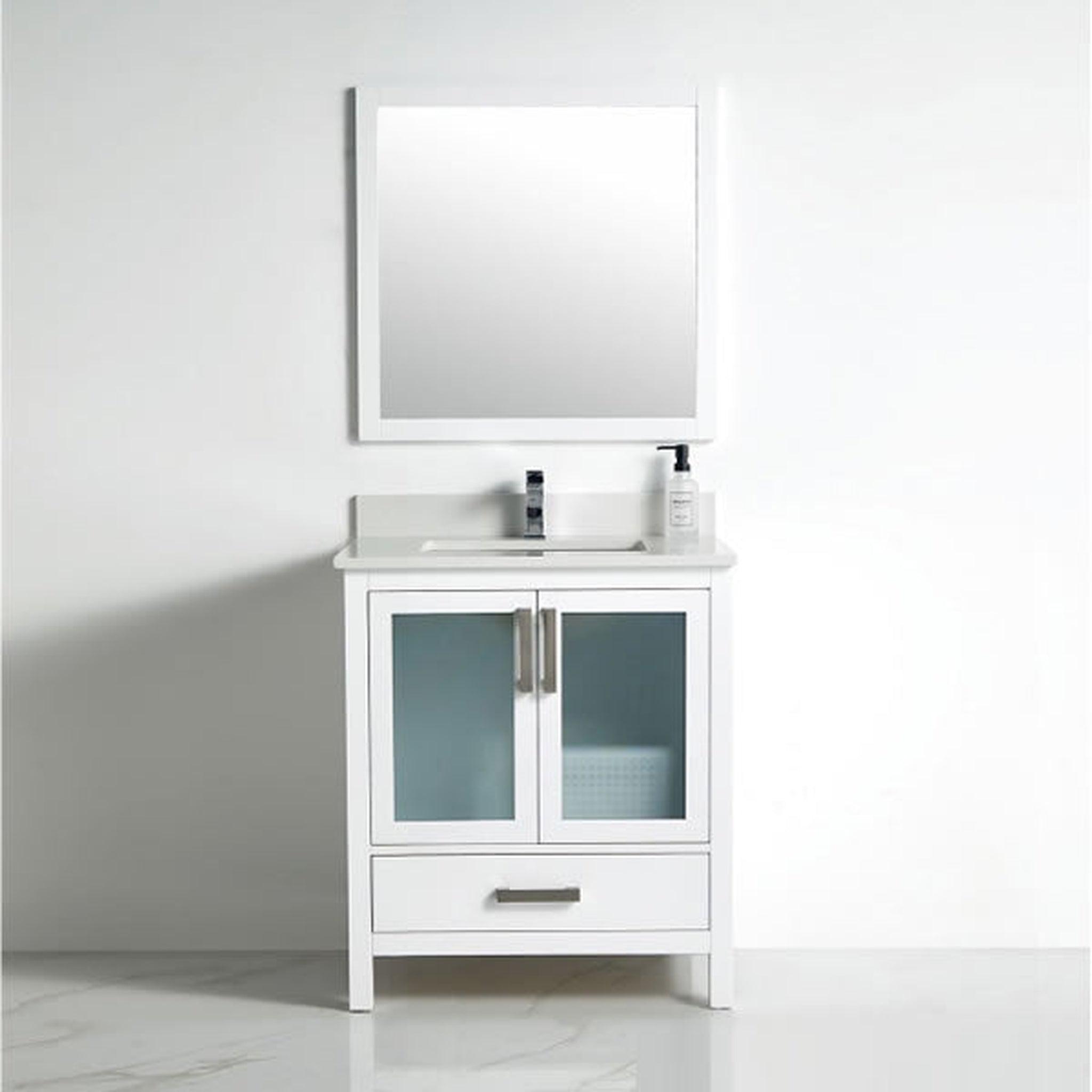 US Bath Store, BNK BCB1330 Berlin Vanity Only Two-Door One Drawer Soft Close