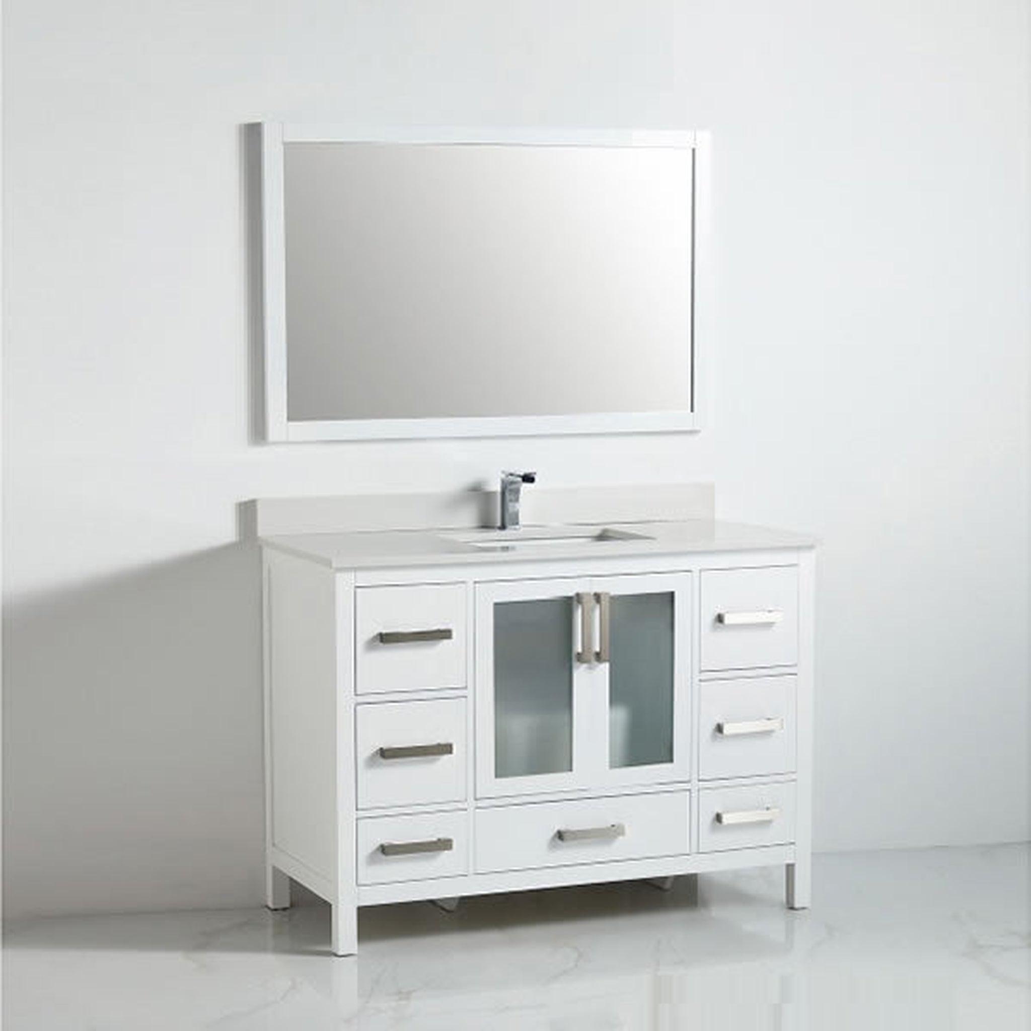 US Bath Store, BNK BCB1348 Berlin Vanity Only Two-Door Seven Drawer Soft Close