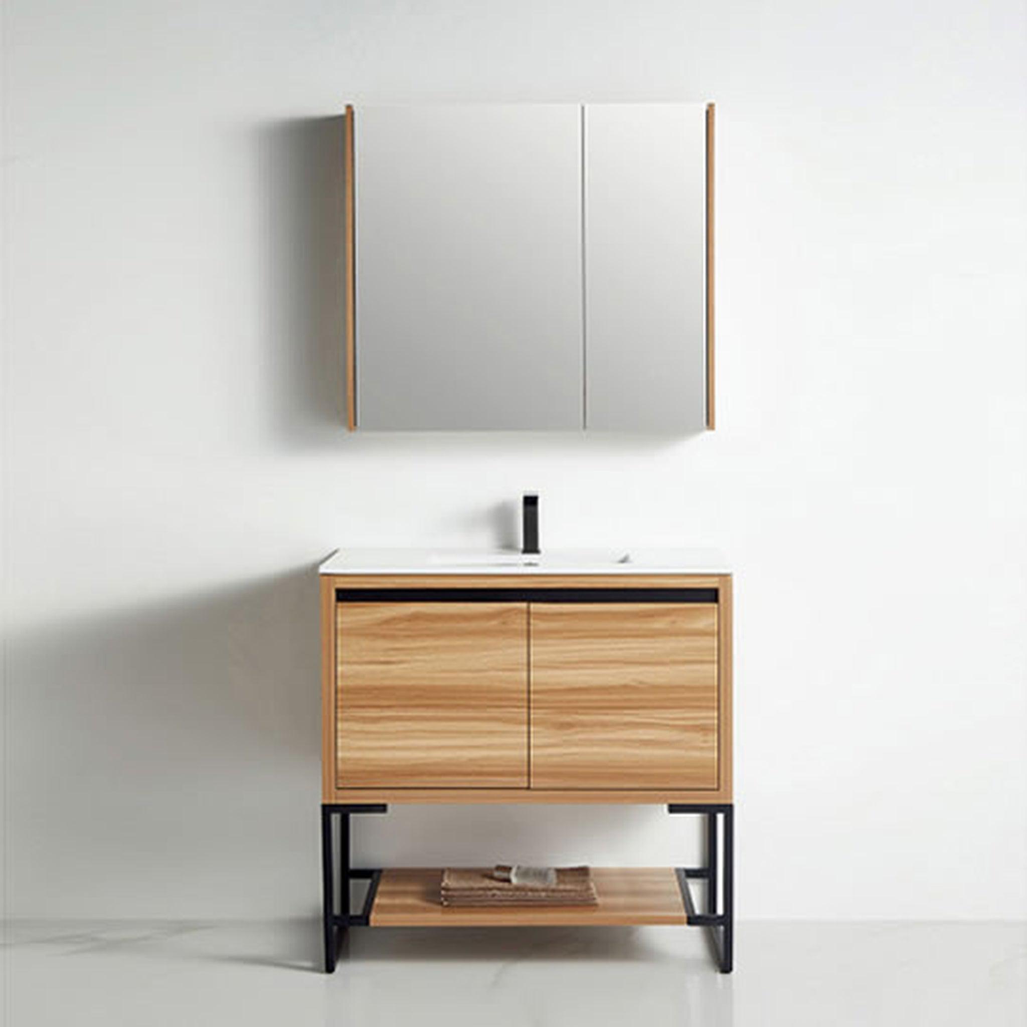 US Bath Store, BNK BCB2036MP Zurich Maple Vanity Only Two-Door Soft Close