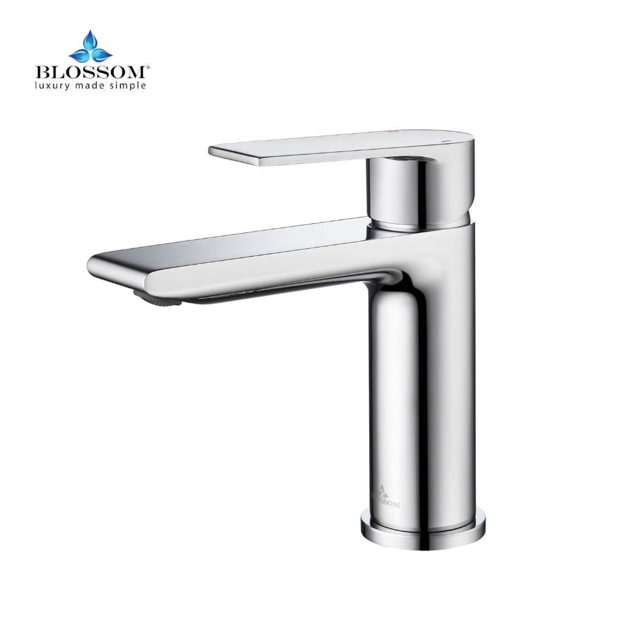 Blossom, Blossom F01 102 5" x 6" Chrome Lever Handle Bathroom Sink Single Hole Faucet