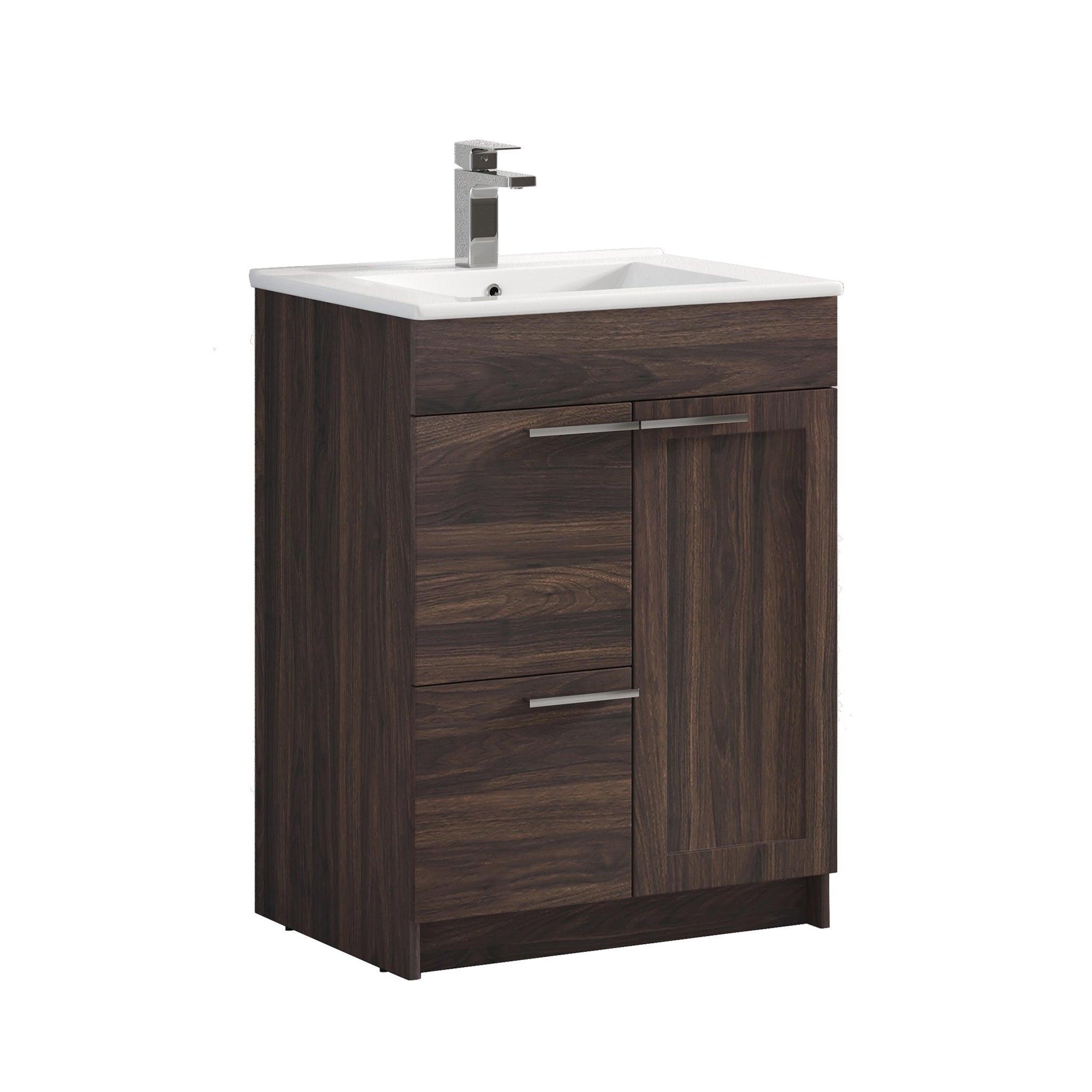 Blossom, Blossom Hanover 24" 2-Door 1-Drawer Cali Walnut Freestanding Single Vanity Base