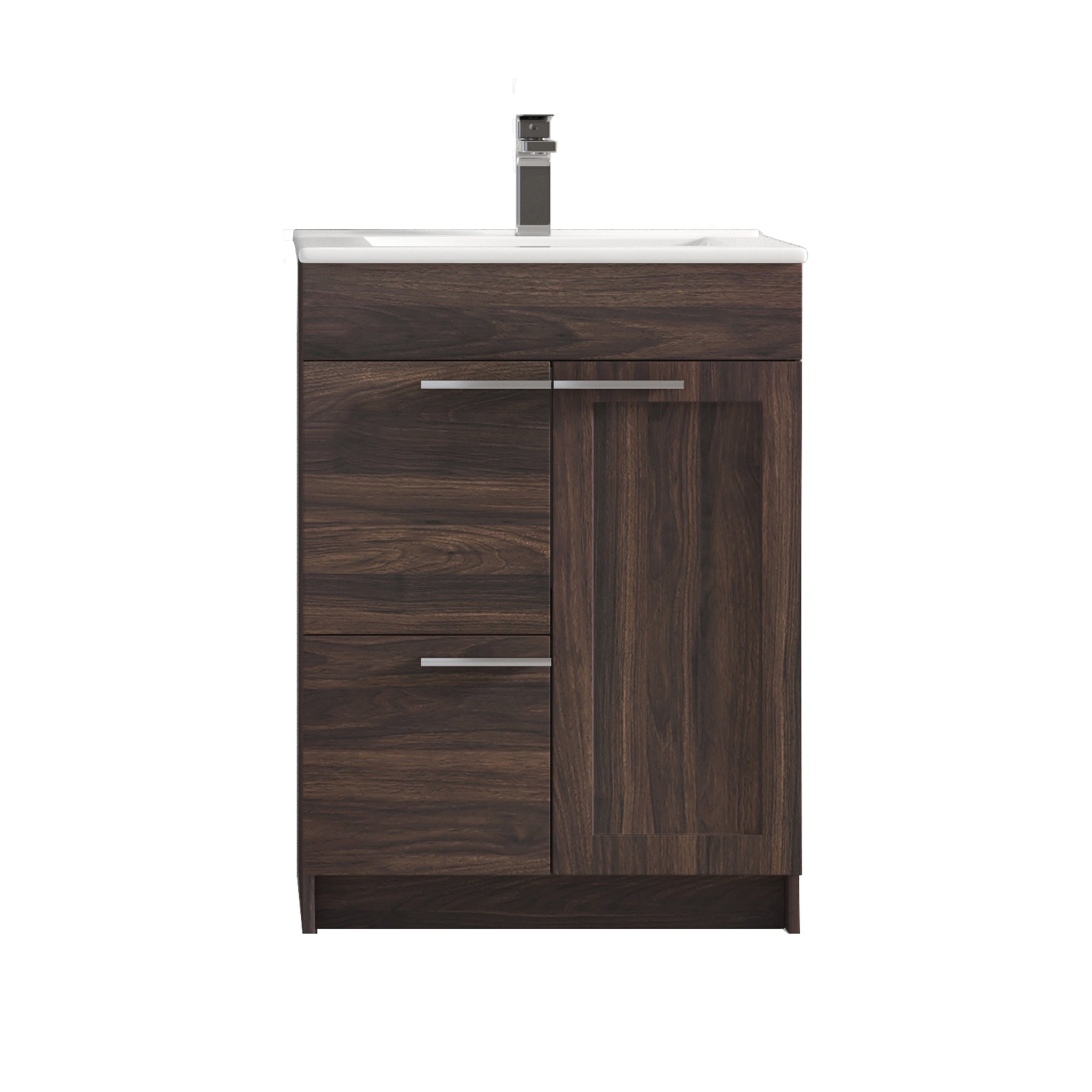 Blossom, Blossom Hanover 24" 2-Door 1-Drawer Cali Walnut Freestanding Single Vanity Base