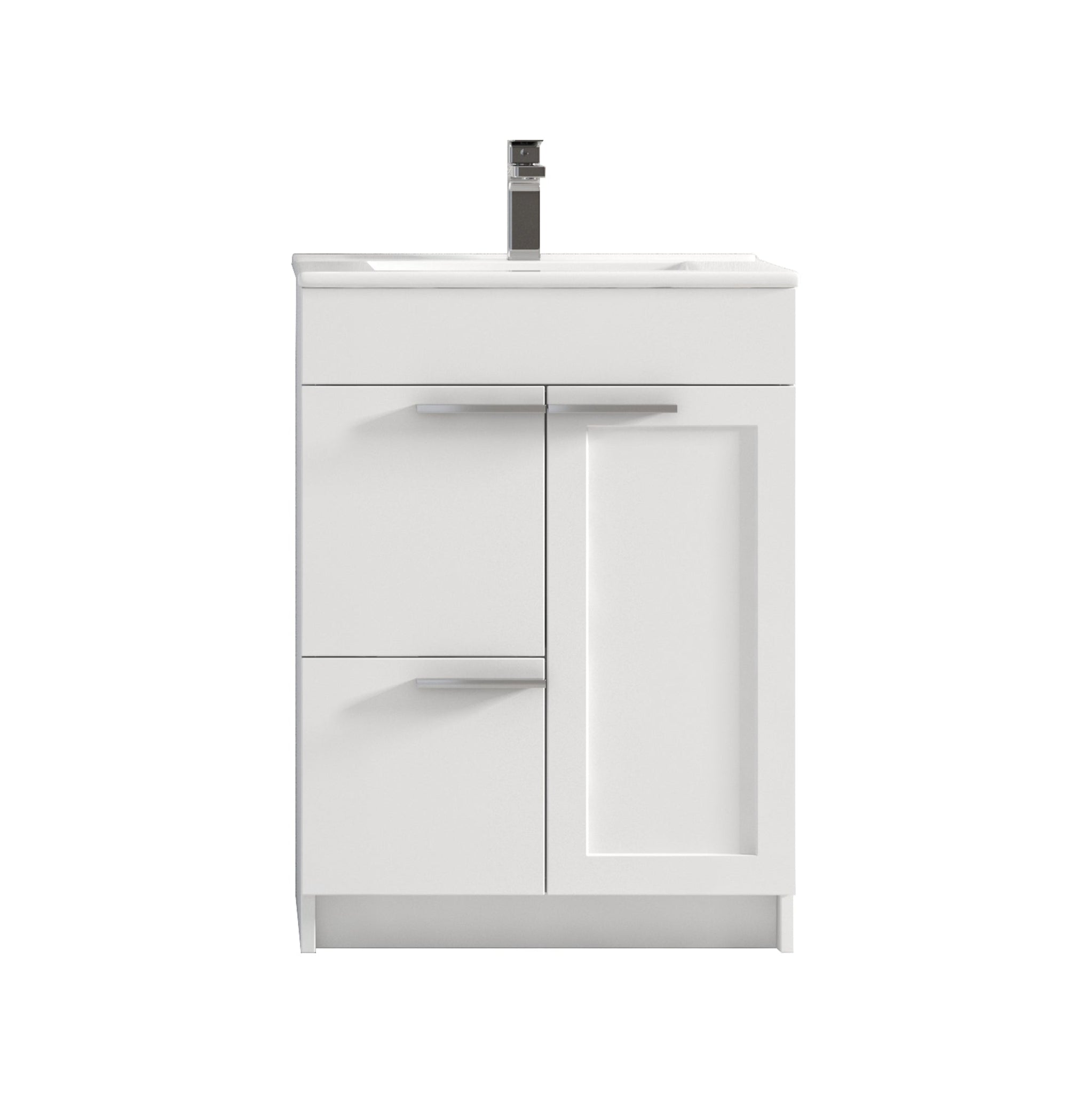 Blossom, Blossom Hanover 24" 2-Door 1-Drawer Matte White Freestanding Single Vanity Base