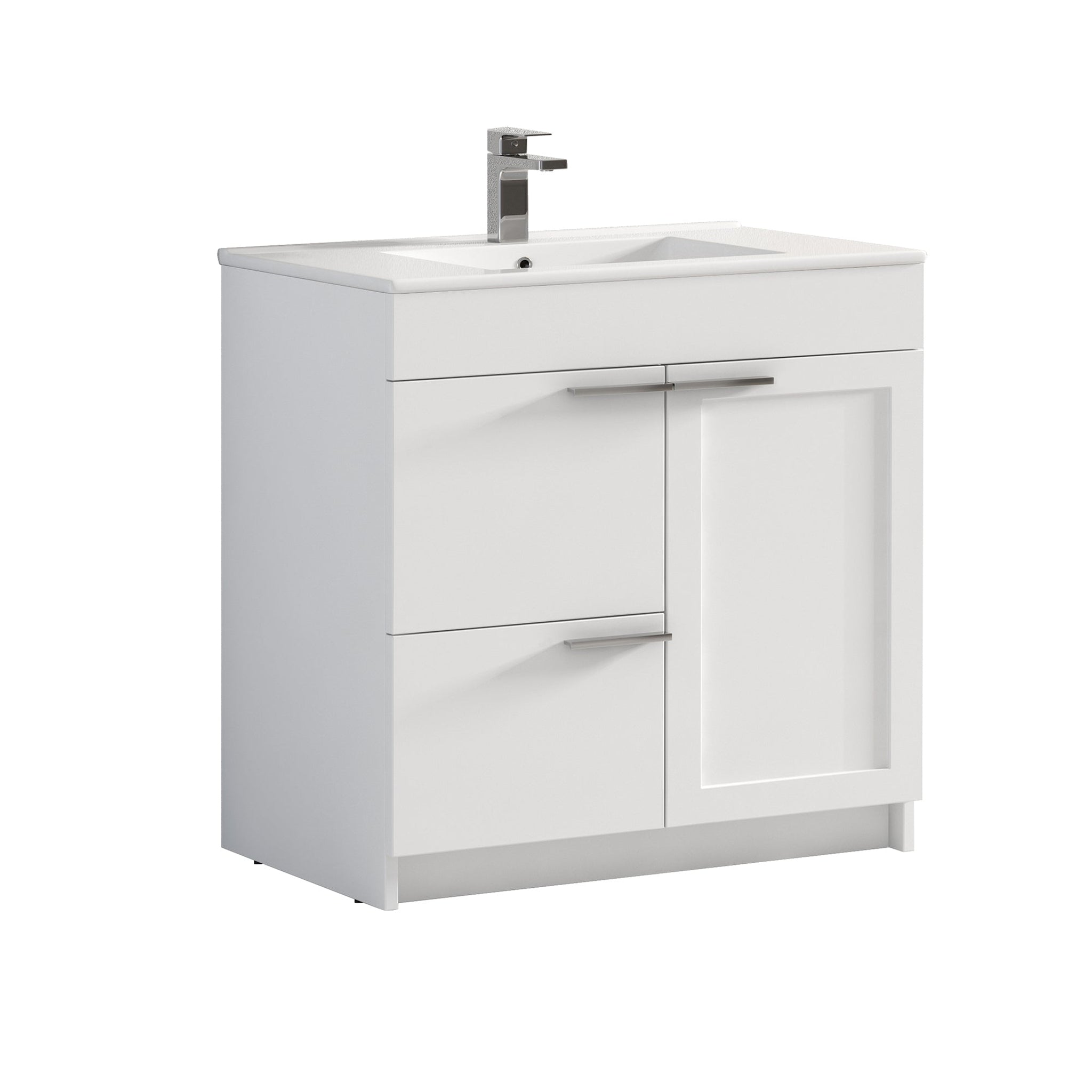 Blossom, Blossom Hanover 36" 2-Door 1-Drawer Matte White Freestanding Single Vanity Base