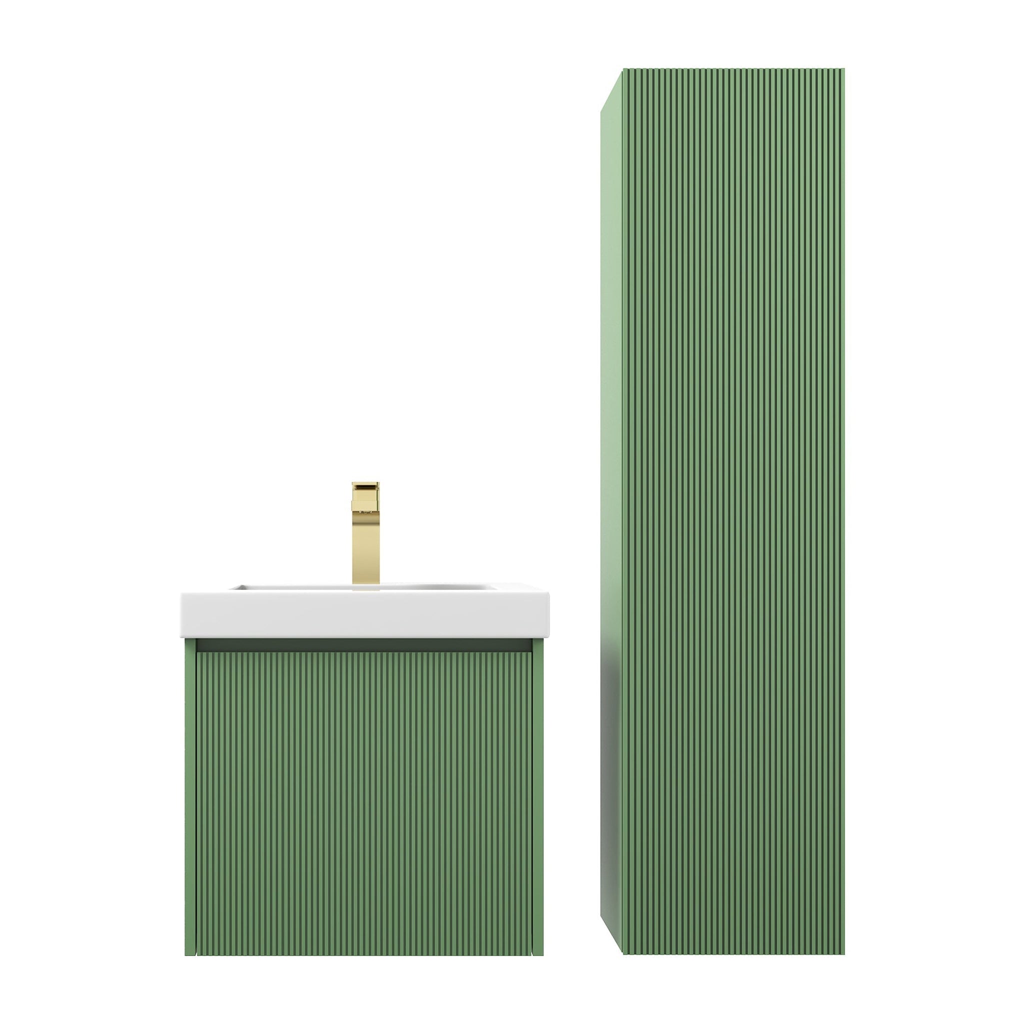 Blossom, Blossom Positano 20" 1-Drawer Aventurine Green Wall-Mounted Single Vanity Base