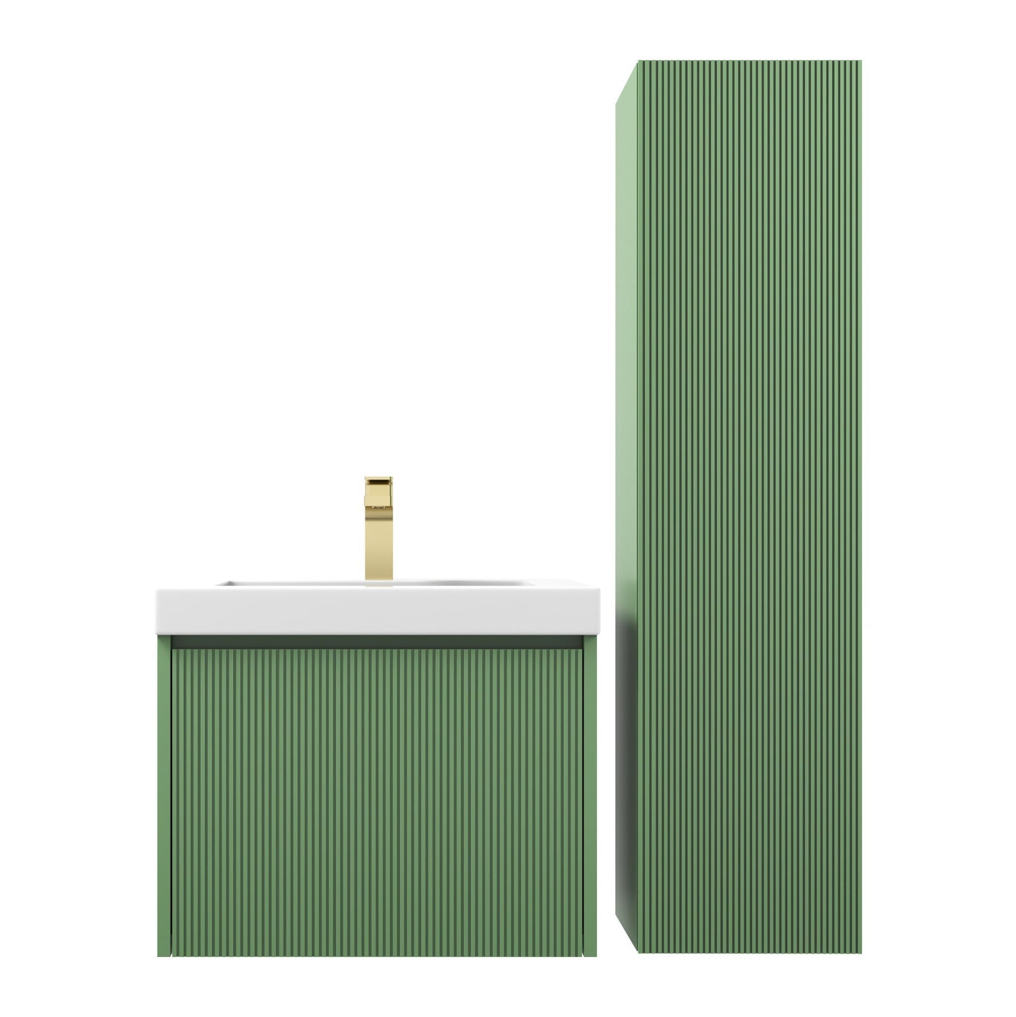 Blossom, Blossom Positano 24" 1-Drawer Aventurine Green Wall-Mounted Single Vanity Base