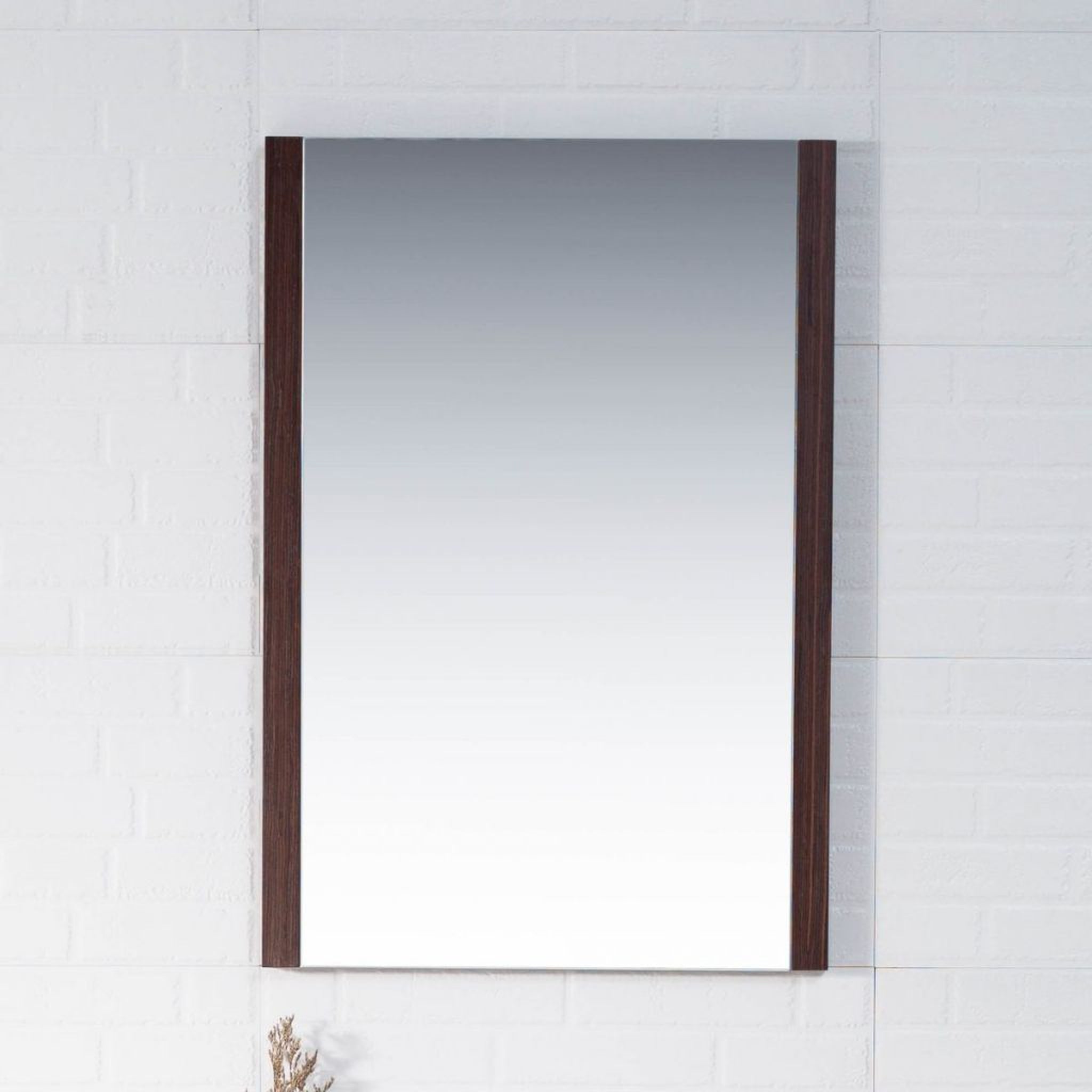 Blossom, Blossom Sydney 16" x 32" Wenge Wall-Mounted Rectangle Mirror