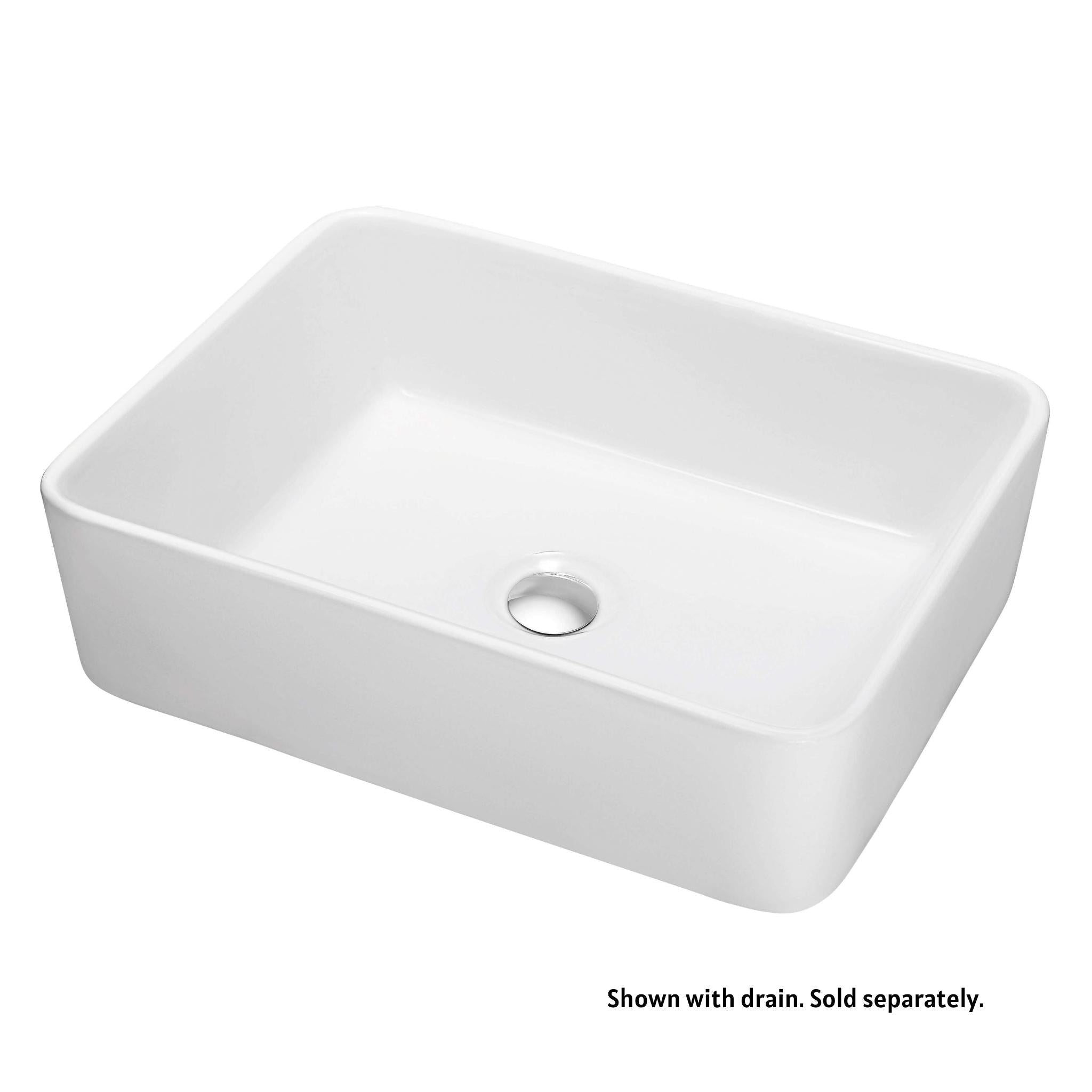 Blossom, Blossom Sydney 19" x 15" White Rectangular Ceramic Single Vessel Sink