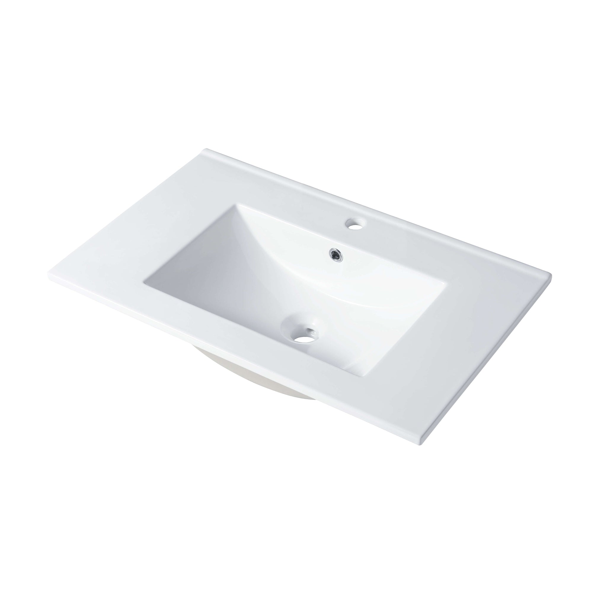 Blossom, Blossom Sydney 30" x 18" White Rectangular Ceramic Vanity Top With Integrated Single Sink and Overflow