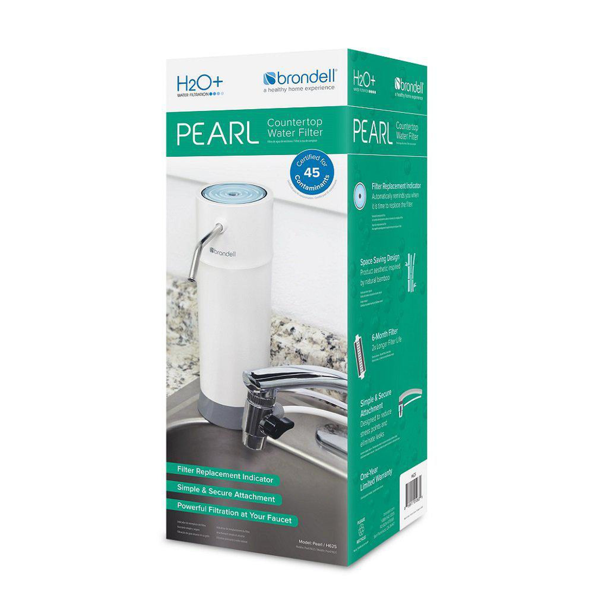 Brondell, Brondell H2O+ Pearl H625 Single-Stage Countertop Water Filtration System