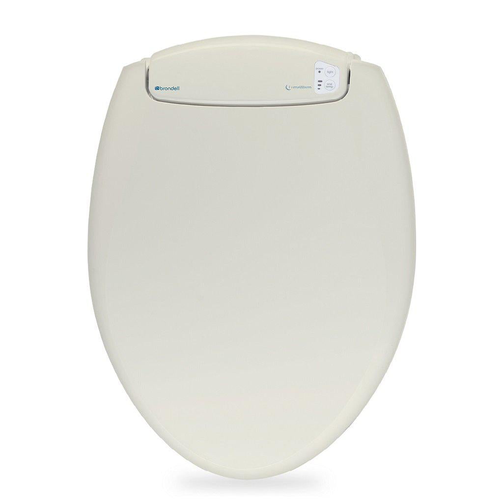 Brondell, Brondell LumaWarm 18.5" Biscuit Round Electric Heated Nightlight Luxury Toilet Seat