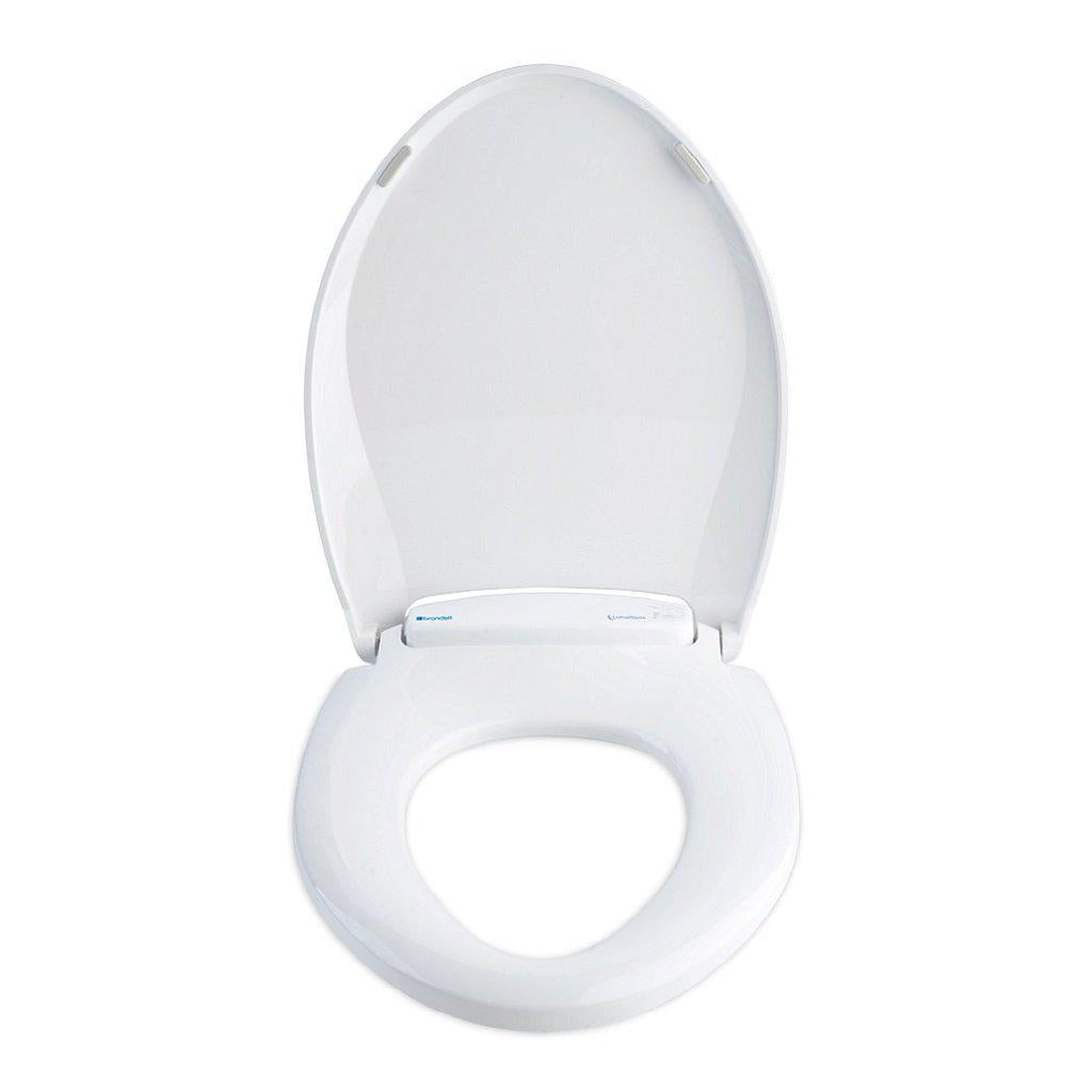 Brondell, Brondell LumaWarm 18.5" White Round Electric Heated Nightlight Luxury Toilet Seat