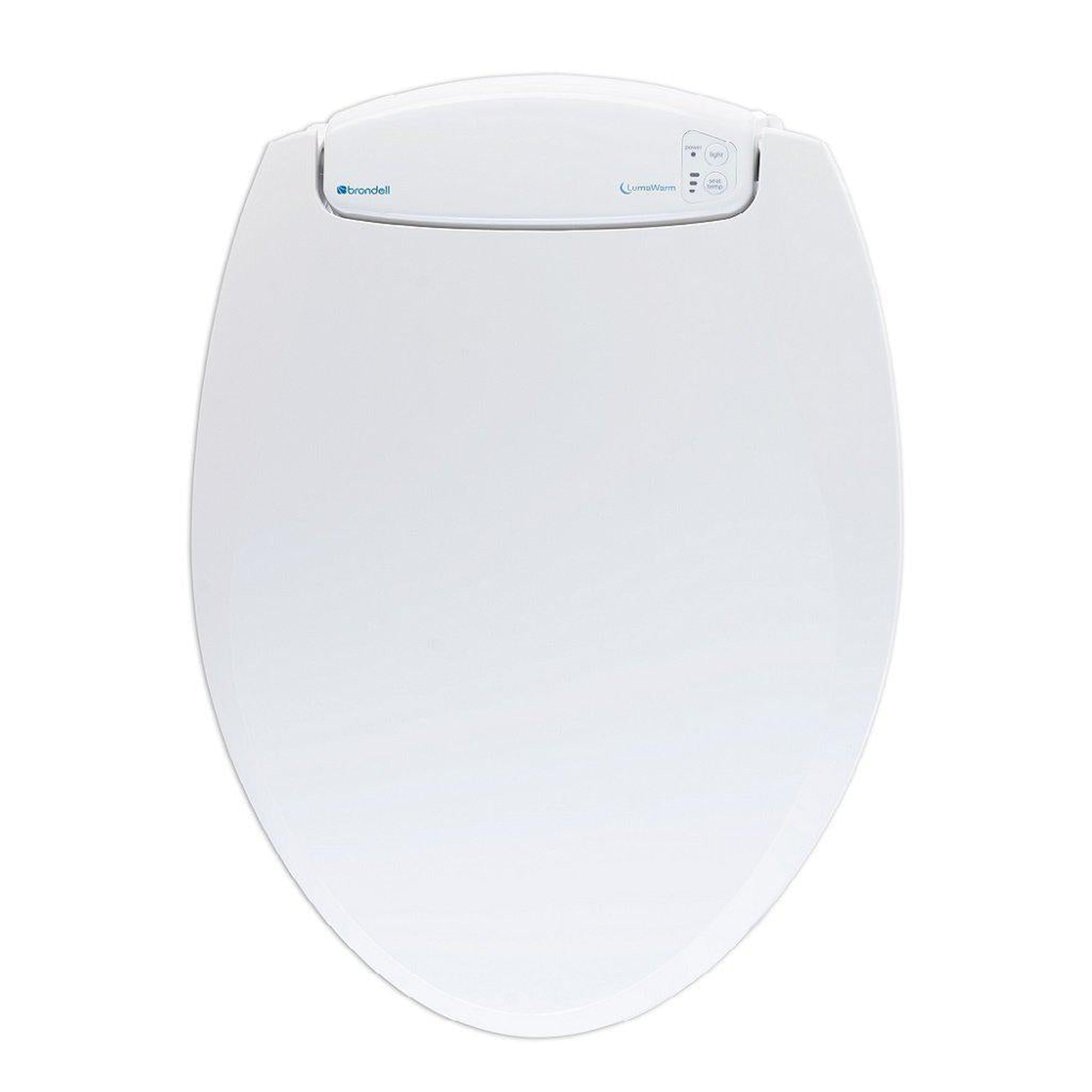 Brondell, Brondell LumaWarm 18.5" White Round Electric Heated Nightlight Luxury Toilet Seat