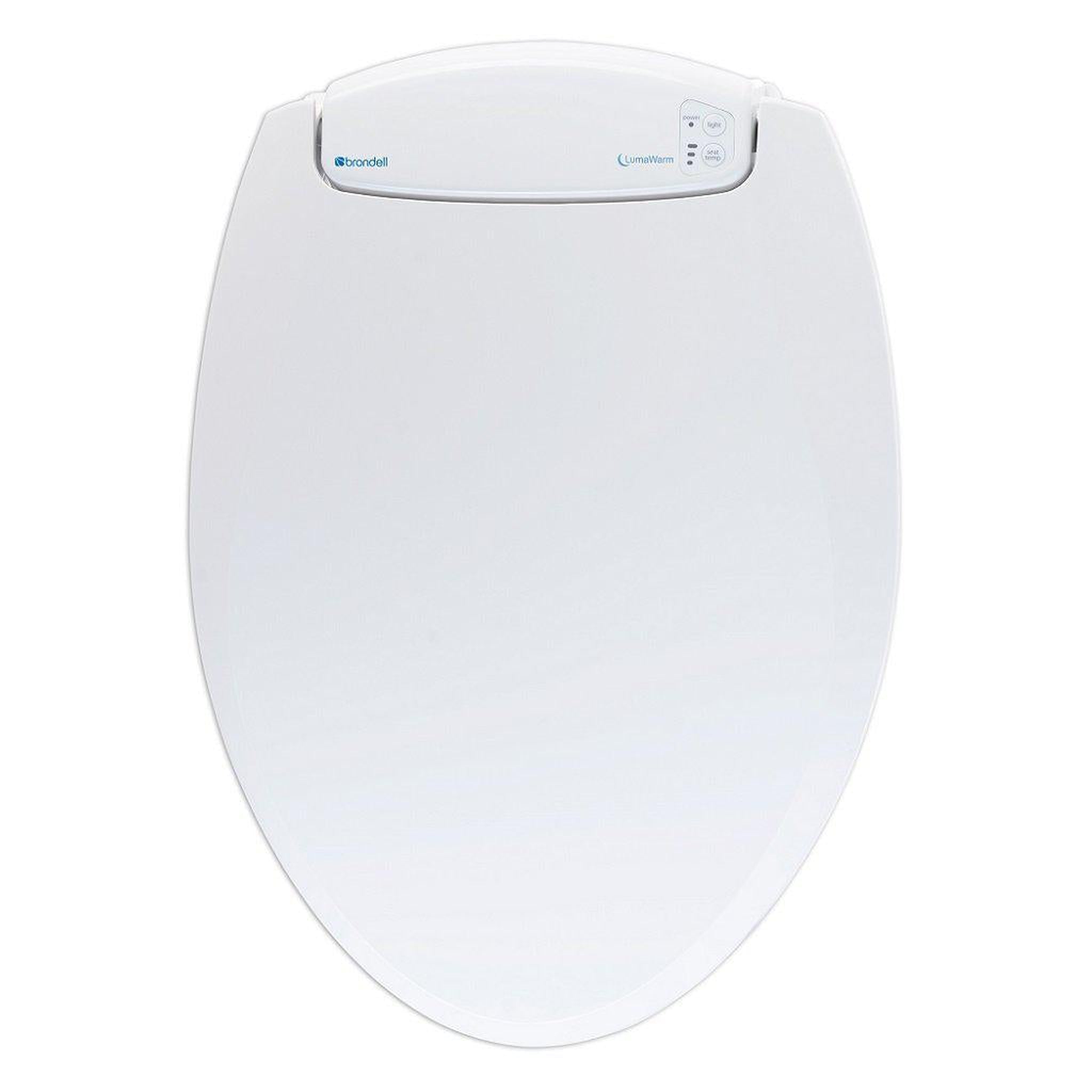 Brondell, Brondell LumaWarm 20" White Elongated Electric Heated Nightlight Luxury Toilet Seat