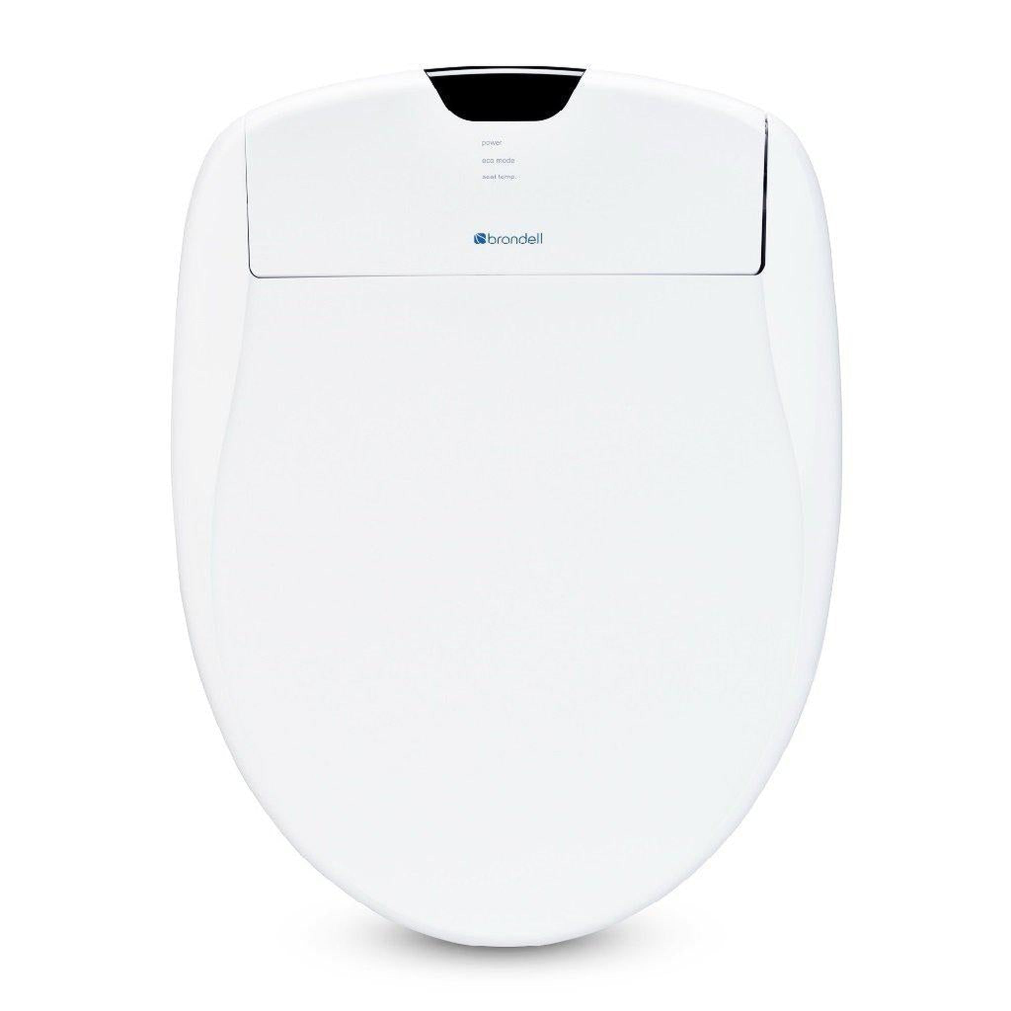 Brondell, Brondell Swash 1400 19.55" White Round Electric Luxury Bidet Toilet Seat With Wireless Remote Control