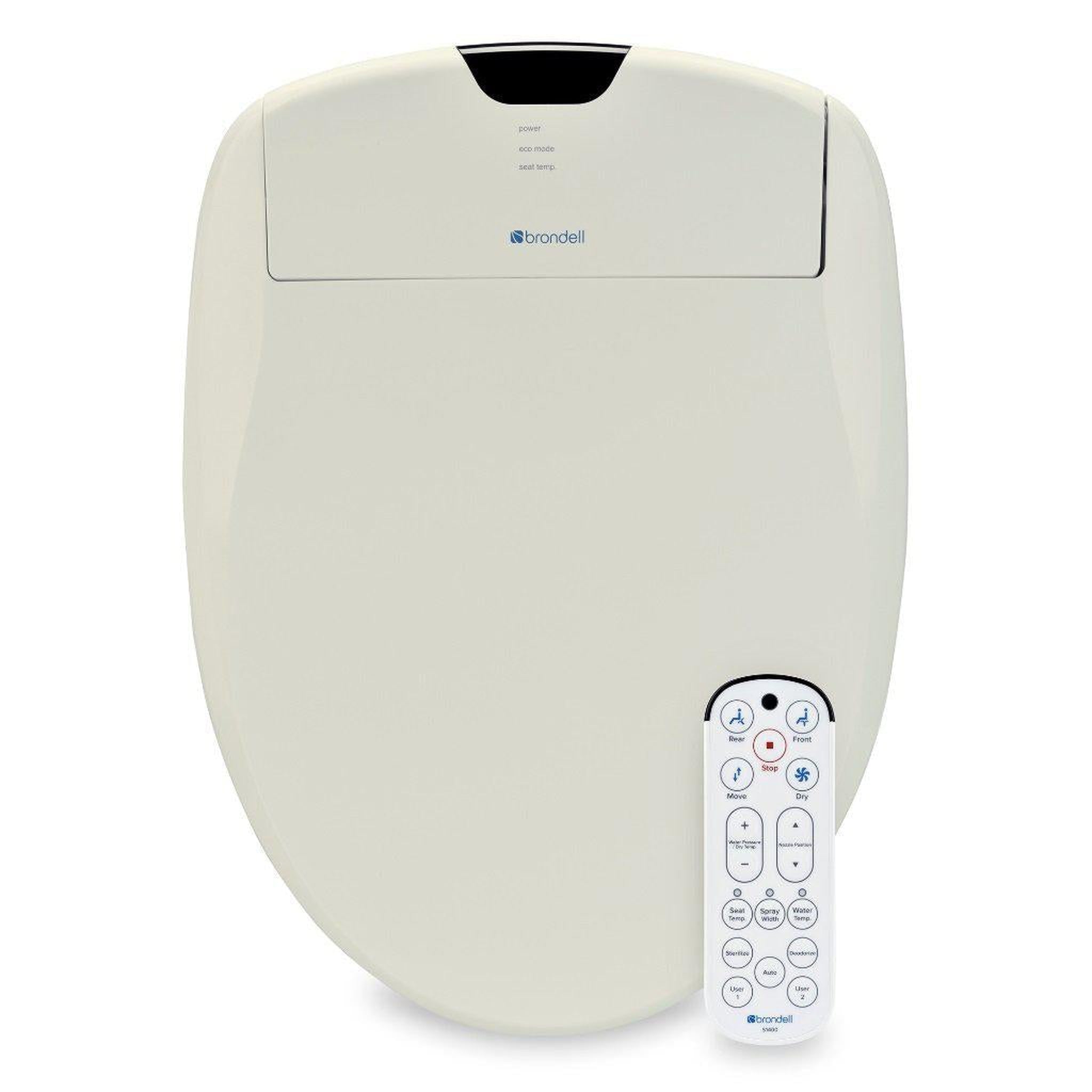 Brondell, Brondell Swash 1400 20.43" Biscuit Elongated Electric Luxury Bidet Toilet Seat With Wireless Remote Control