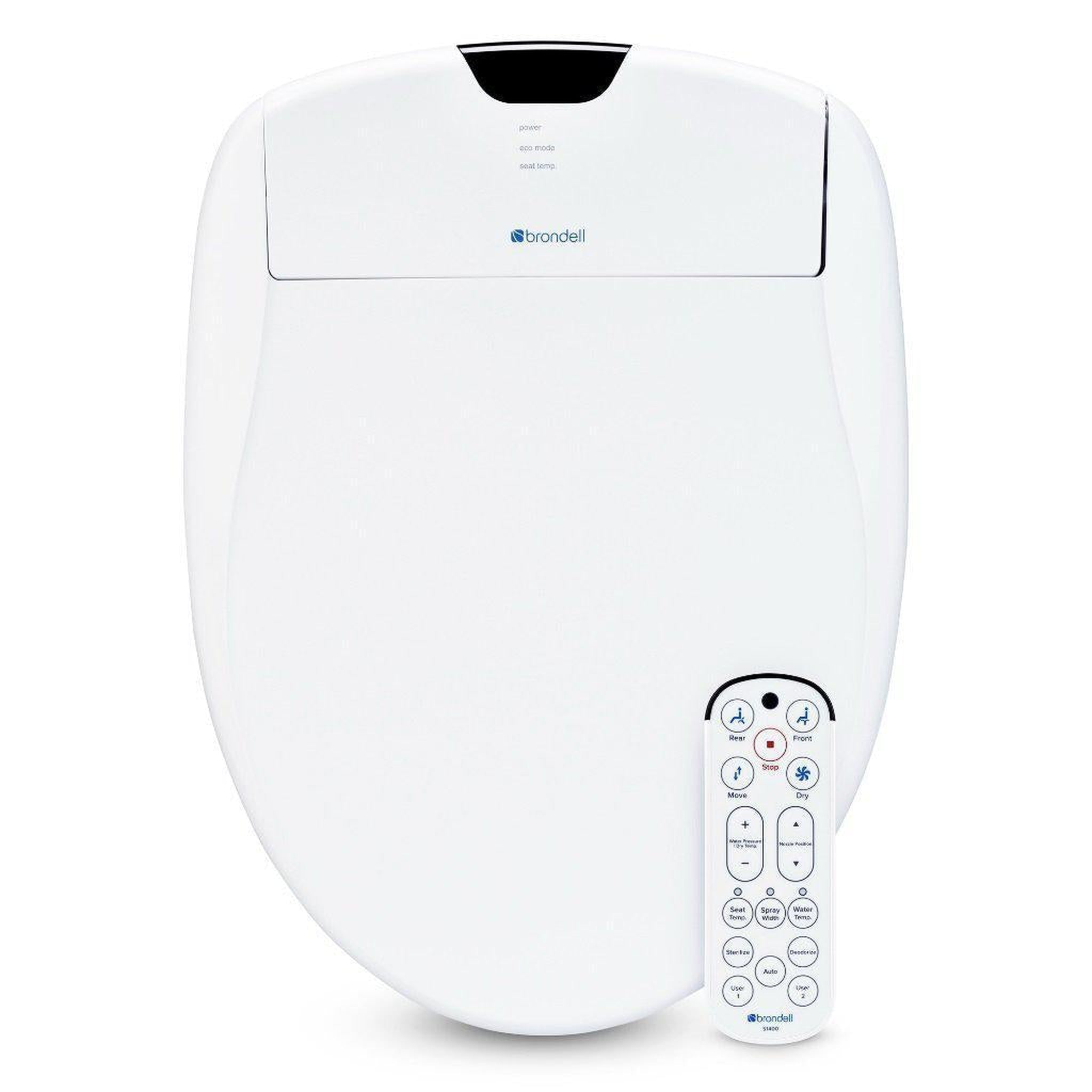 Brondell, Brondell Swash 1400 20.43" White Elongated Electric Luxury Bidet Toilet Seat With Wireless Remote Control