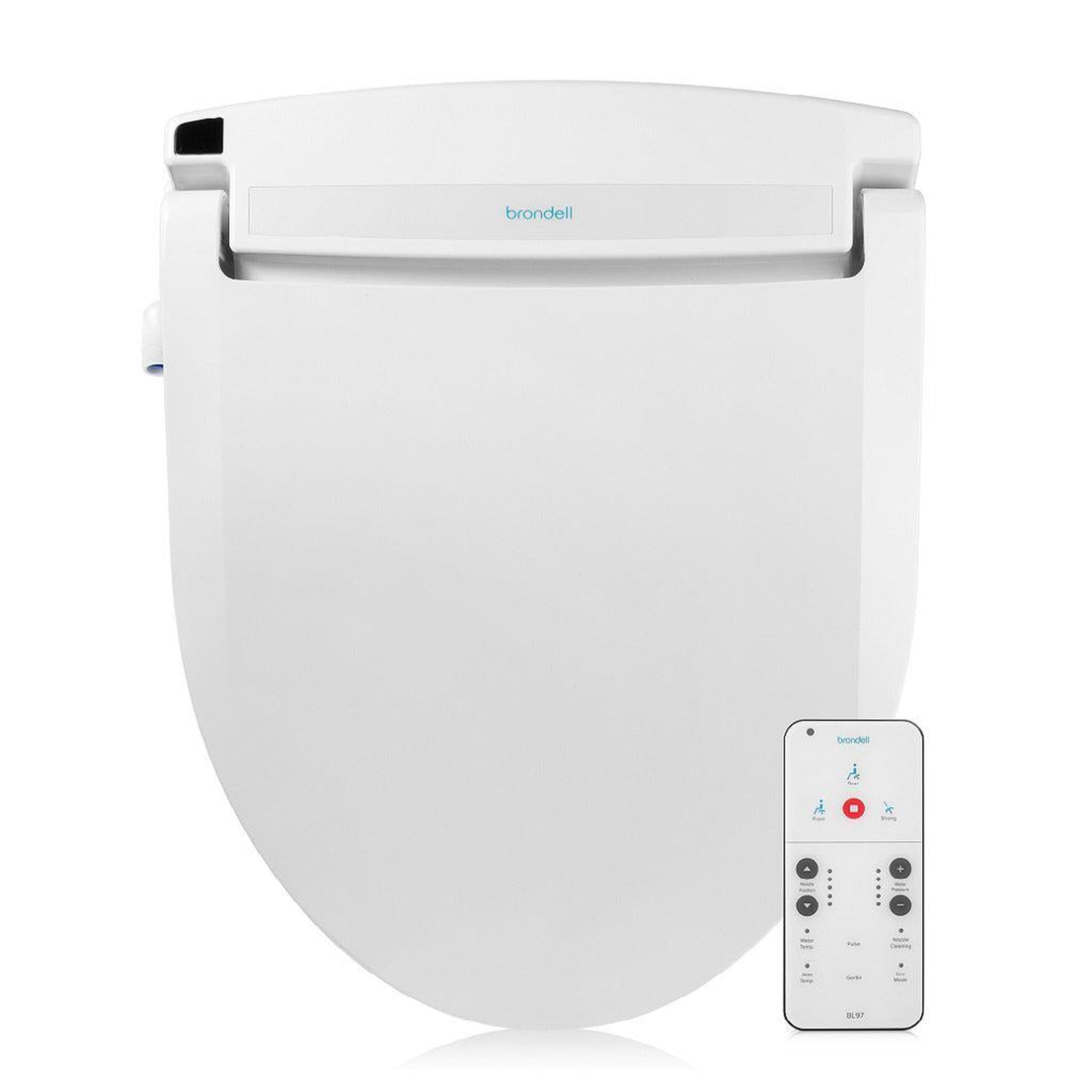 Brondell, Brondell Swash Select BL97 19.5" White Round Electric Essential Bidet Toilet Seat With Wireless Remote Control