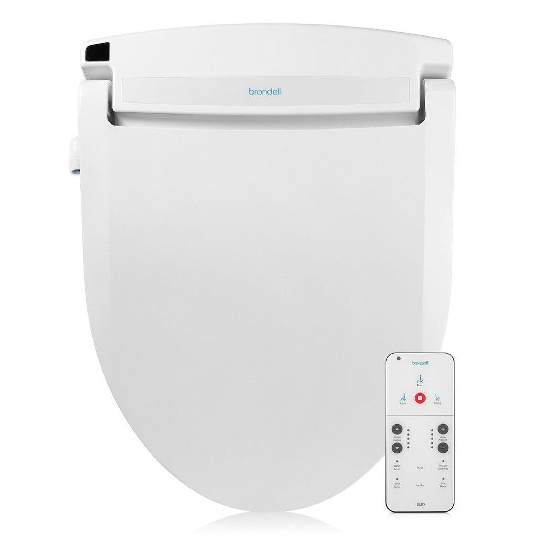 Brondell, Brondell Swash Select BL97 20.7" White Elongated Electric Essential Bidet Toilet Seat With Wireless Remote Control