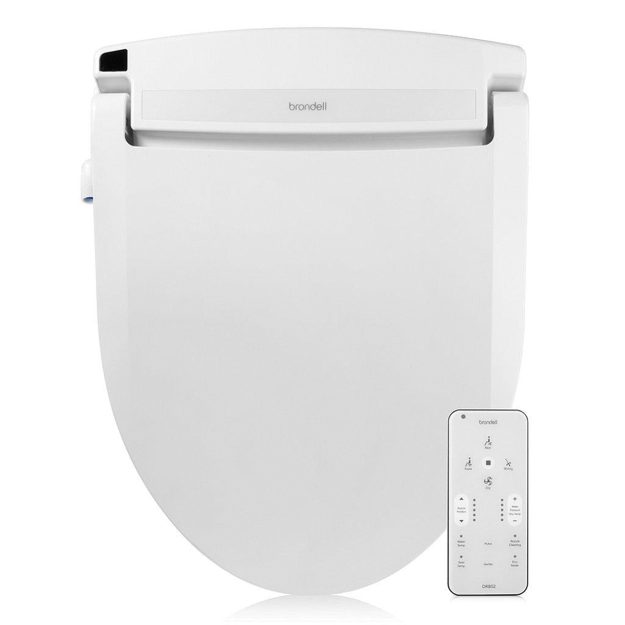 Brondell, Brondell Swash Select DR802 20.7" White Elongated Electric Luxury Bidet Toilet Seat With Wireless Remote Control