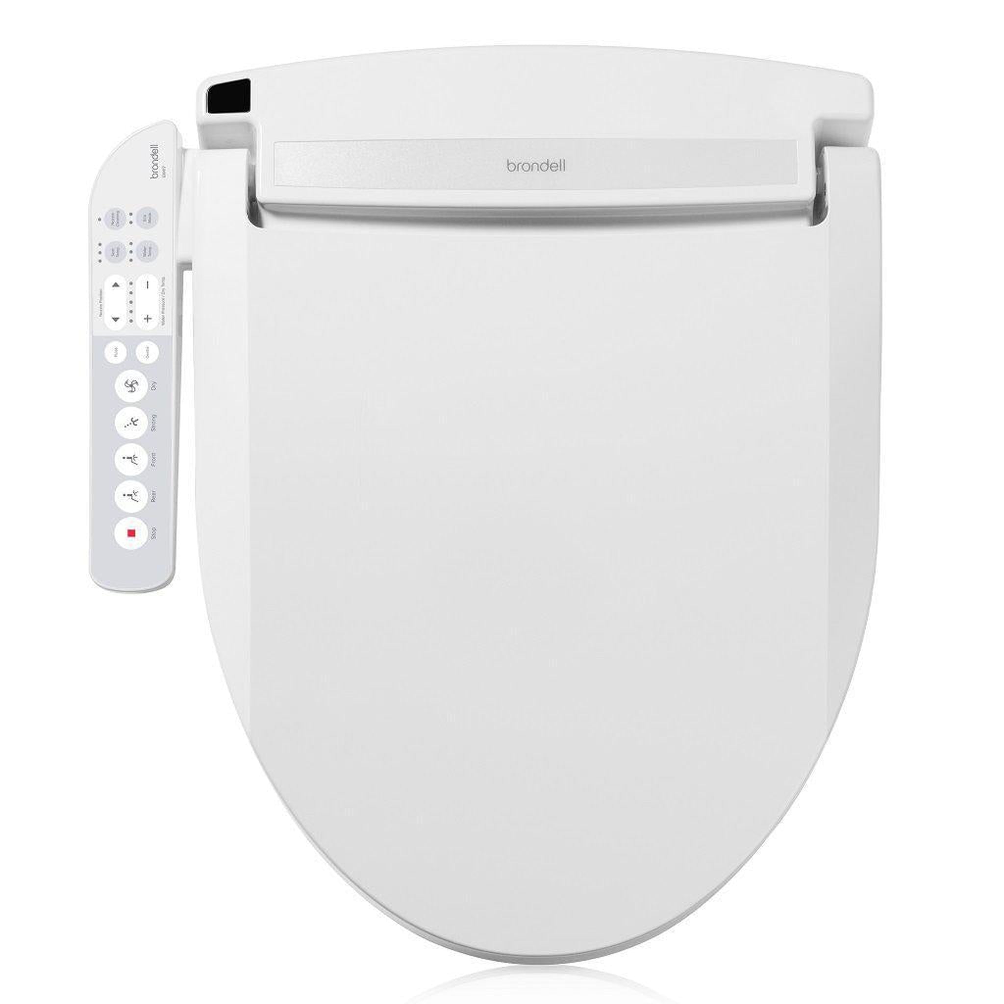 Brondell, Brondell Swash Select EM417 20.7" White Elongated Electric Advanced Bidet Toilet Seat With Side Control Panel