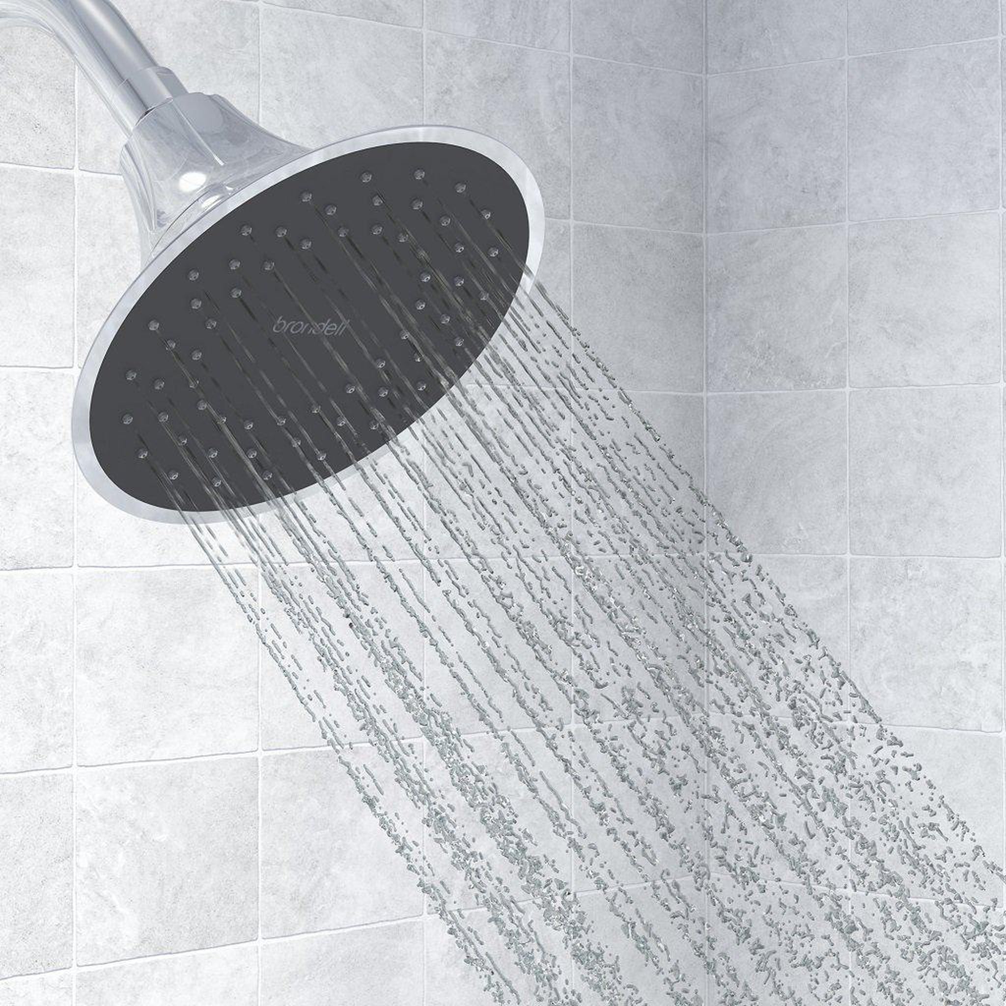 Brondell, Brondell VivaSpring Chrome Obsidian Face Filtered Showerhead