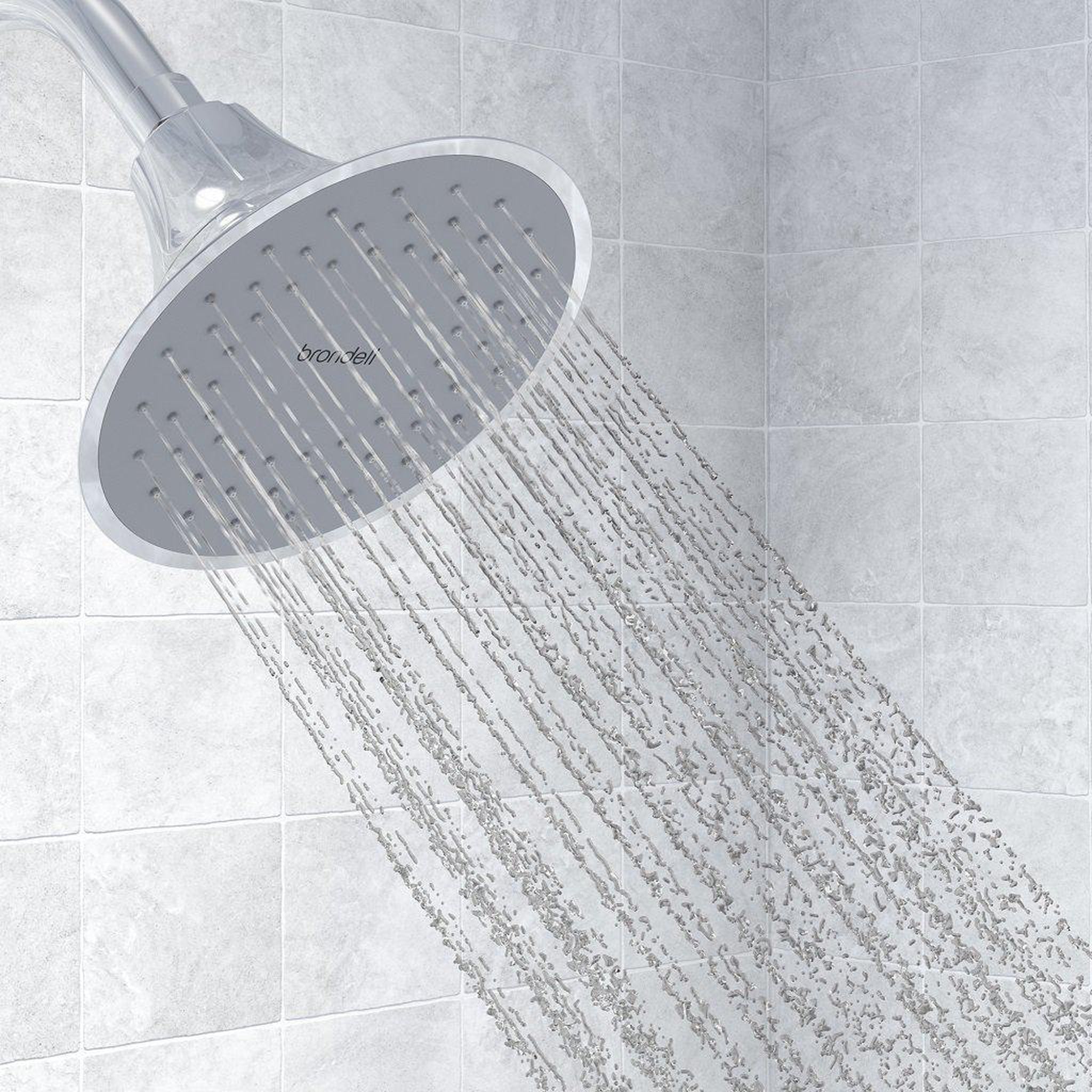 Brondell, Brondell VivaSpring Chrome Slate Face Filtered Showerhead