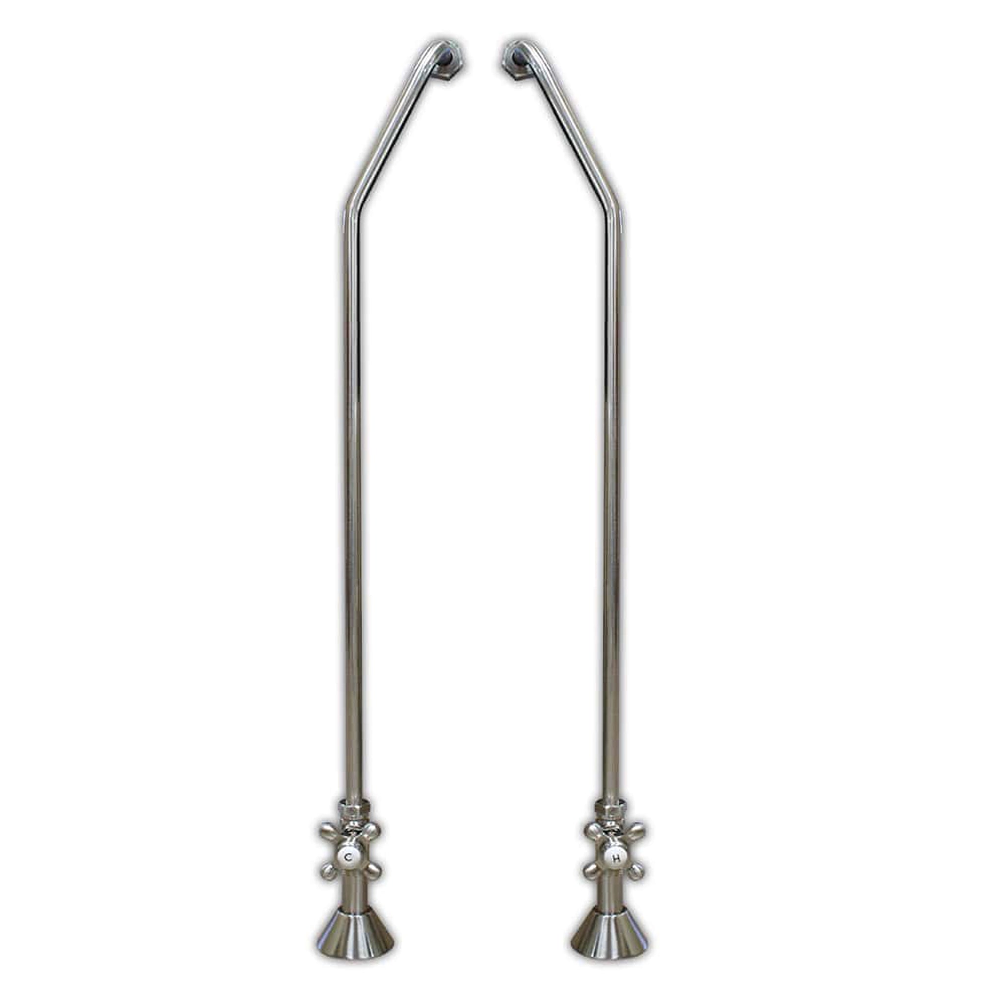 Cambridge Plumbing, Cambridge Plumbing Brushed Nickel Clawfoot Wall Mount Supply Lines