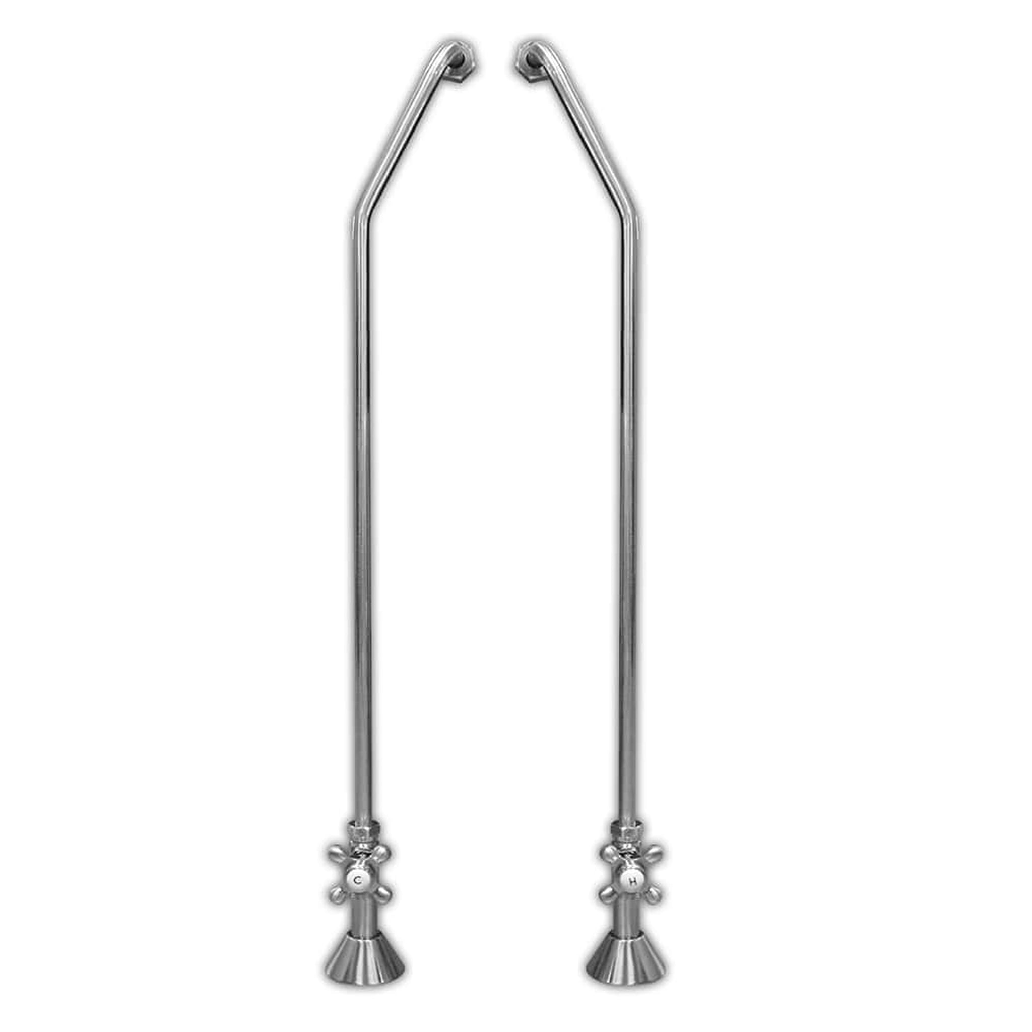 Cambridge Plumbing, Cambridge Plumbing Polished Chrome Clawfoot Wall Mount Supply Lines